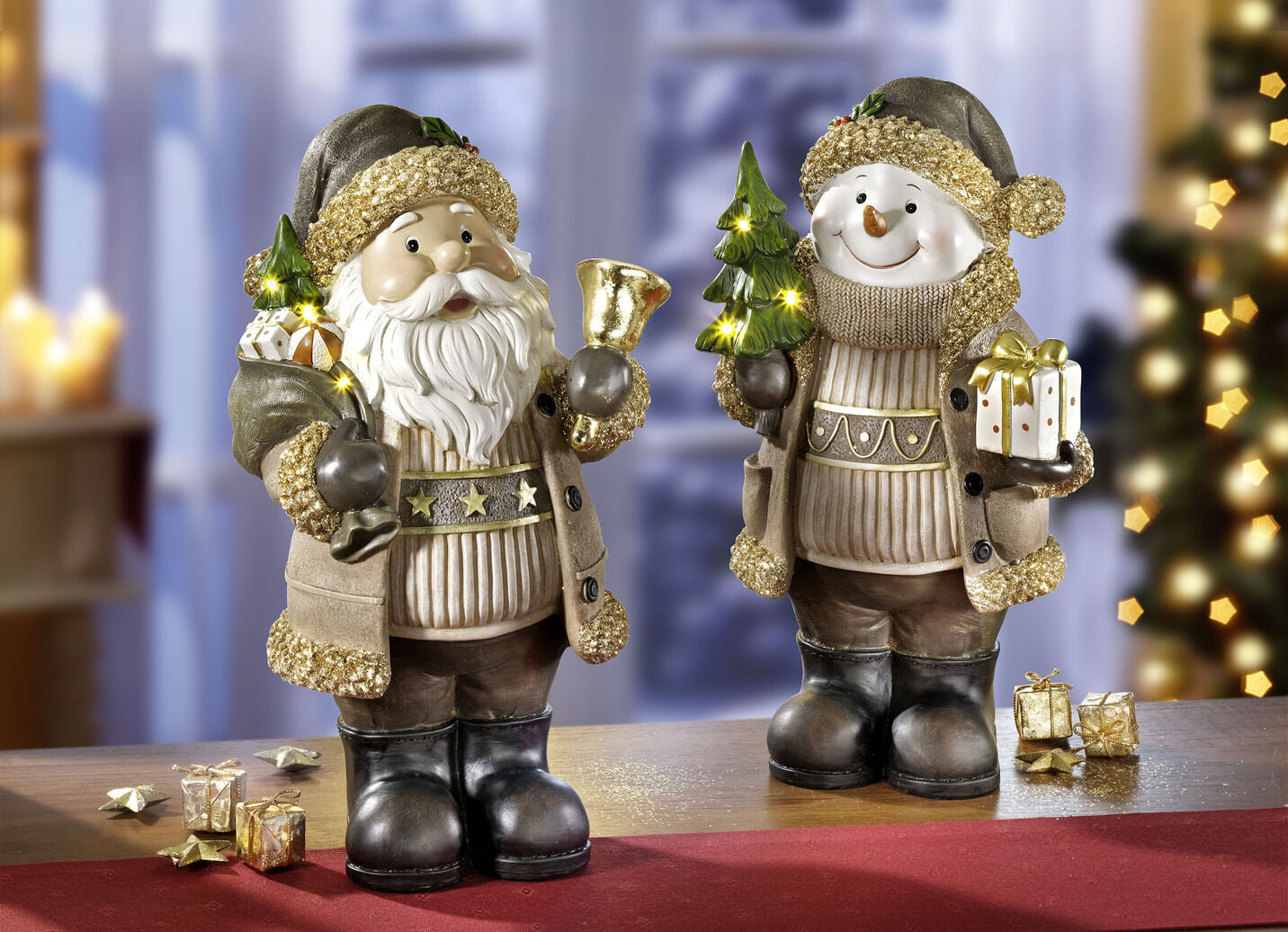 Beleuchtete Figuren aus Polyresin