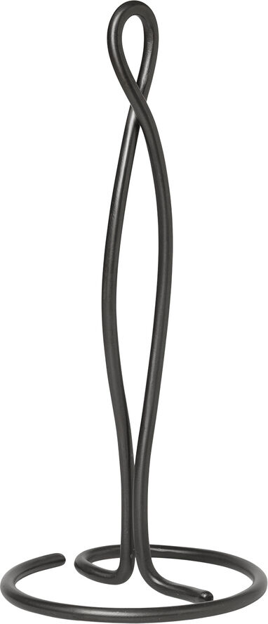 ferm LIVING Curvature Paper Towel Holder-Black Brass Black brass
