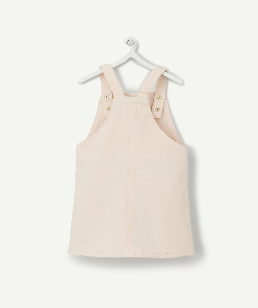 ROBE SALOPETTE BÉBÉ FILLE ROSE EN FIBRES RECYCLÉES