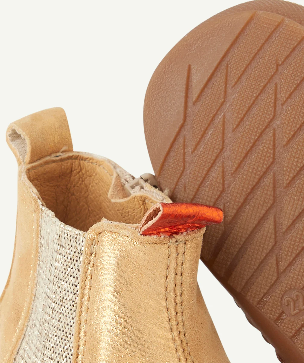 BOPYBOTTINES JAKARTA ÉLASTIQUE OR BÉBÉ FILLE
