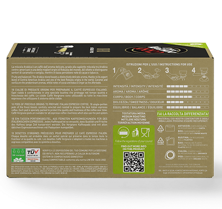 Pack 90 dosettes ESE Oro - CAFFE VERGNANO