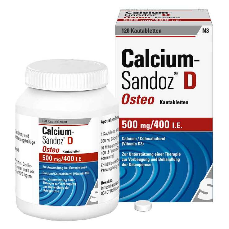 Calcium Sandoz D Osteo Kautabletten, 120 St