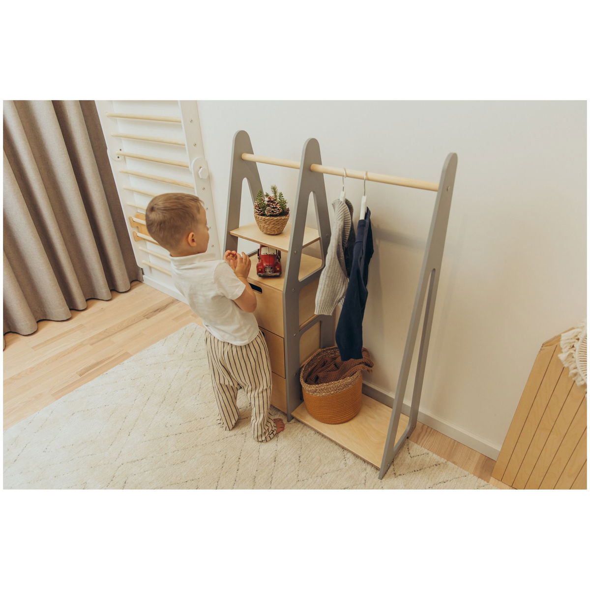 Duck WoodworksDuck Woodworks   Kindergarderobe mit Schubladen grey