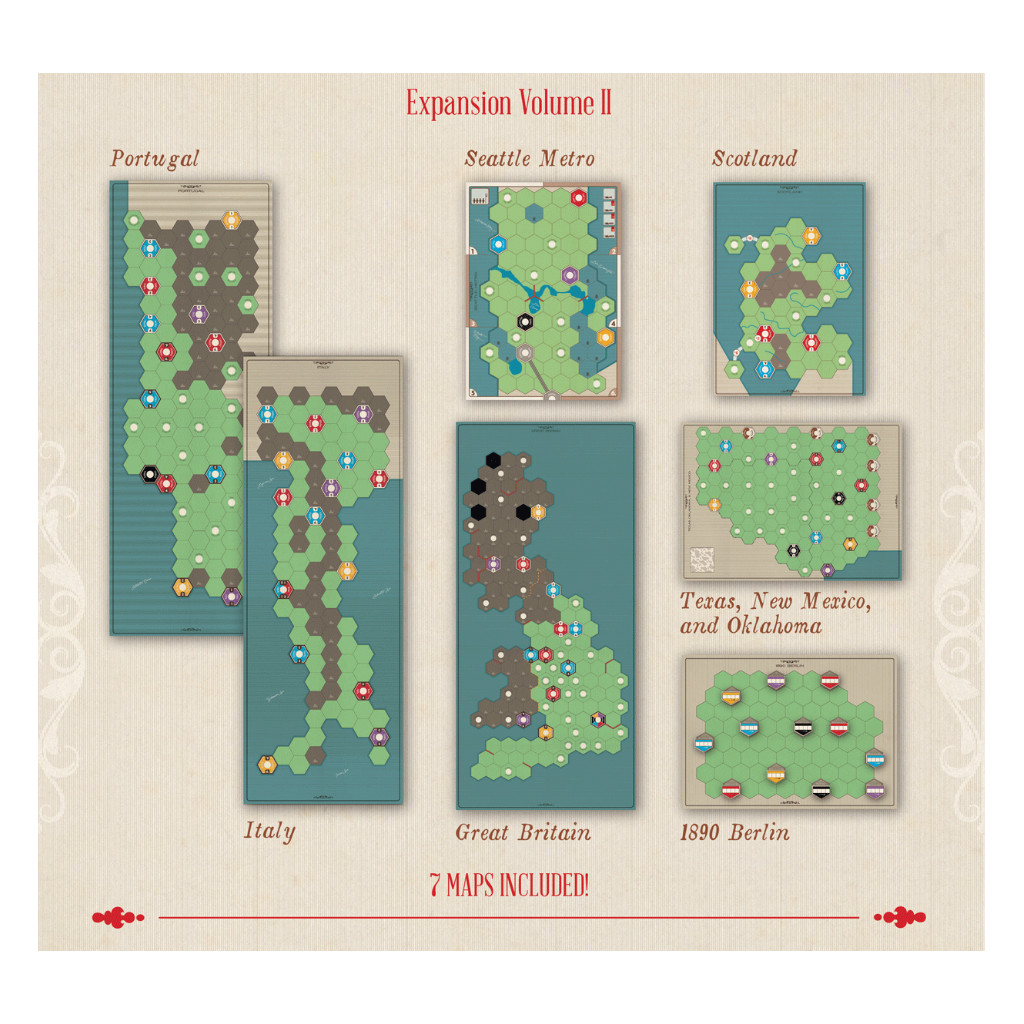 Age of Steam Deluxe: Map Expansion Volume II