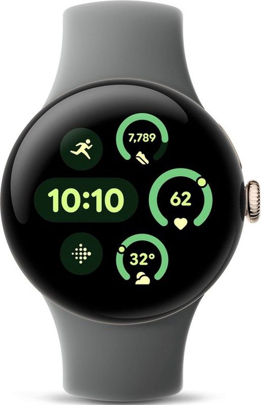 Google Pixel Watch 3 Smartwatch 41mm Champagne goud/Grijsgroen
