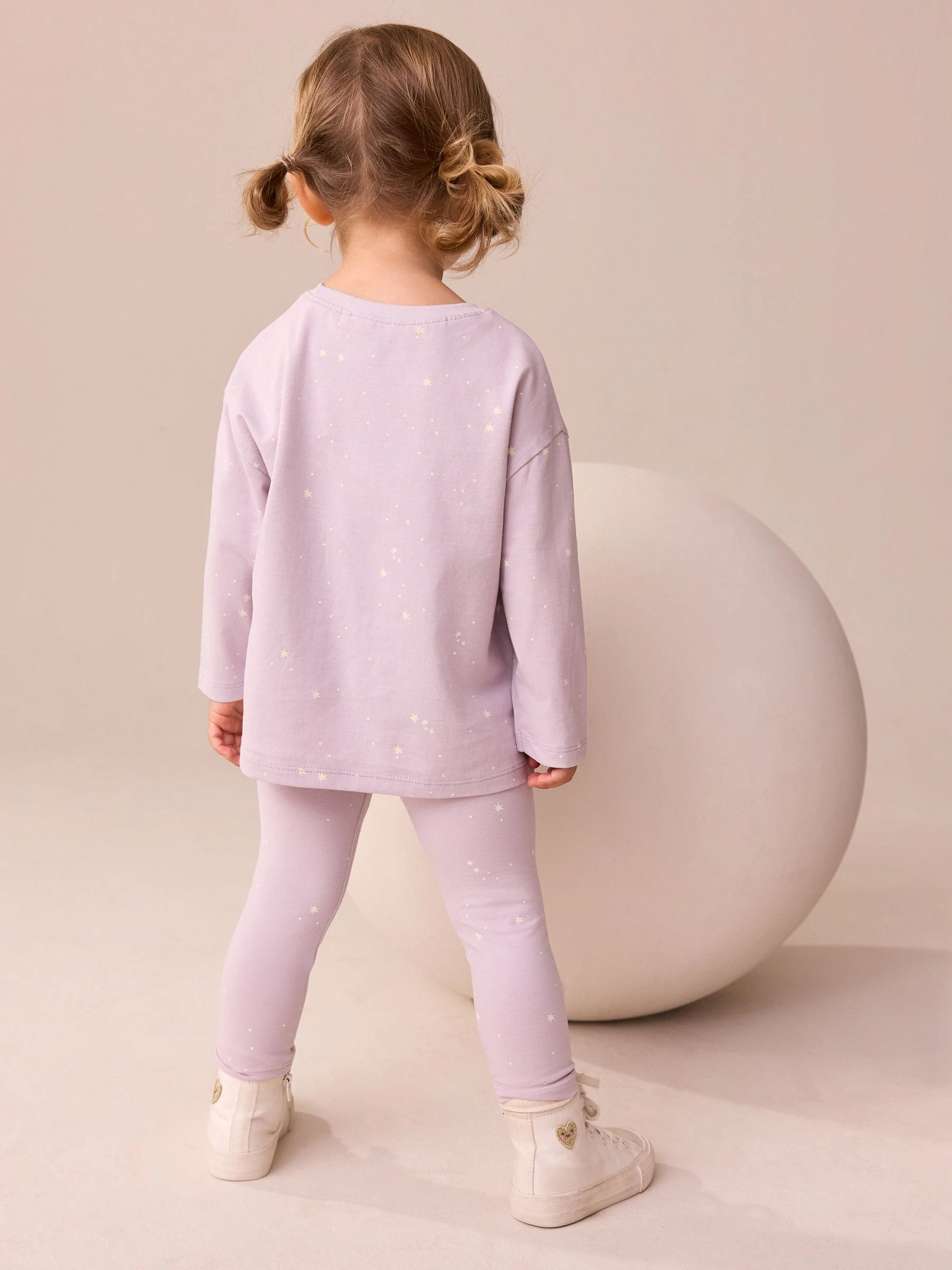 Lila-paars - Versierde leggings (3 mnd-7 jr)
