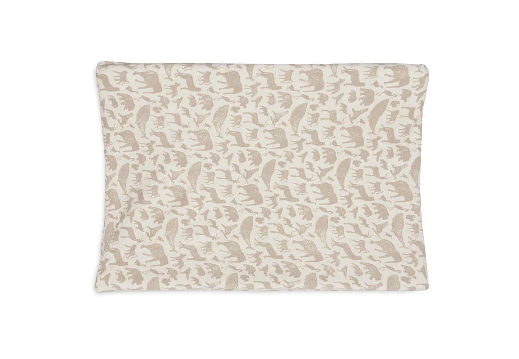 Mooi design en fijne stofaankleedkussenhoes Jersey 50x70cm Animals - Nougat