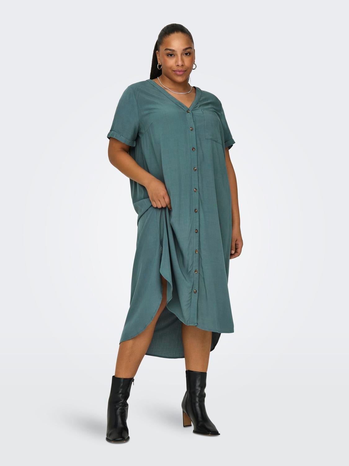 CARNEWDENIZIA Langes Kleid Balsam Green