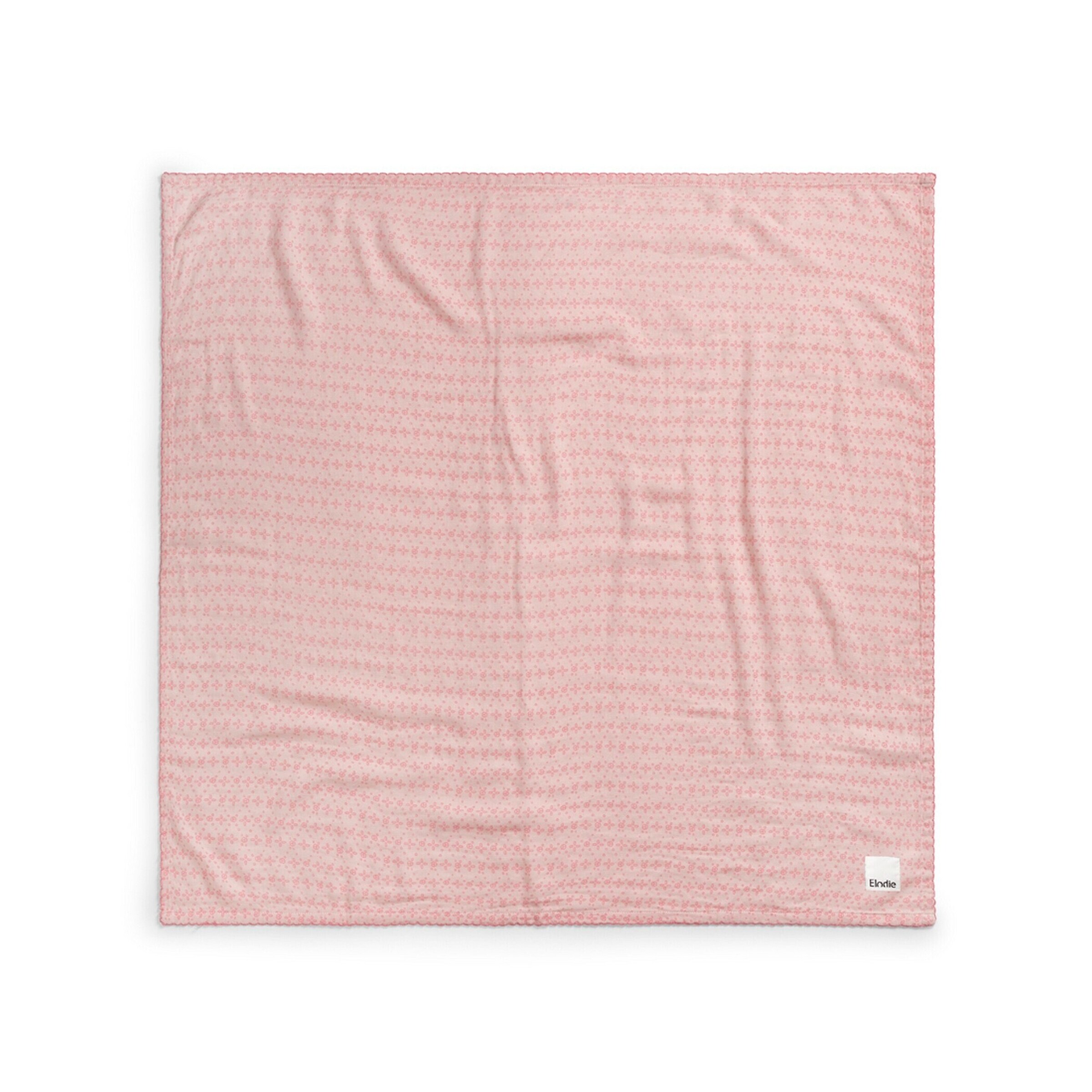 Elodie Bambus Musselin Decke - Embroidery Anglaise Pink bunt