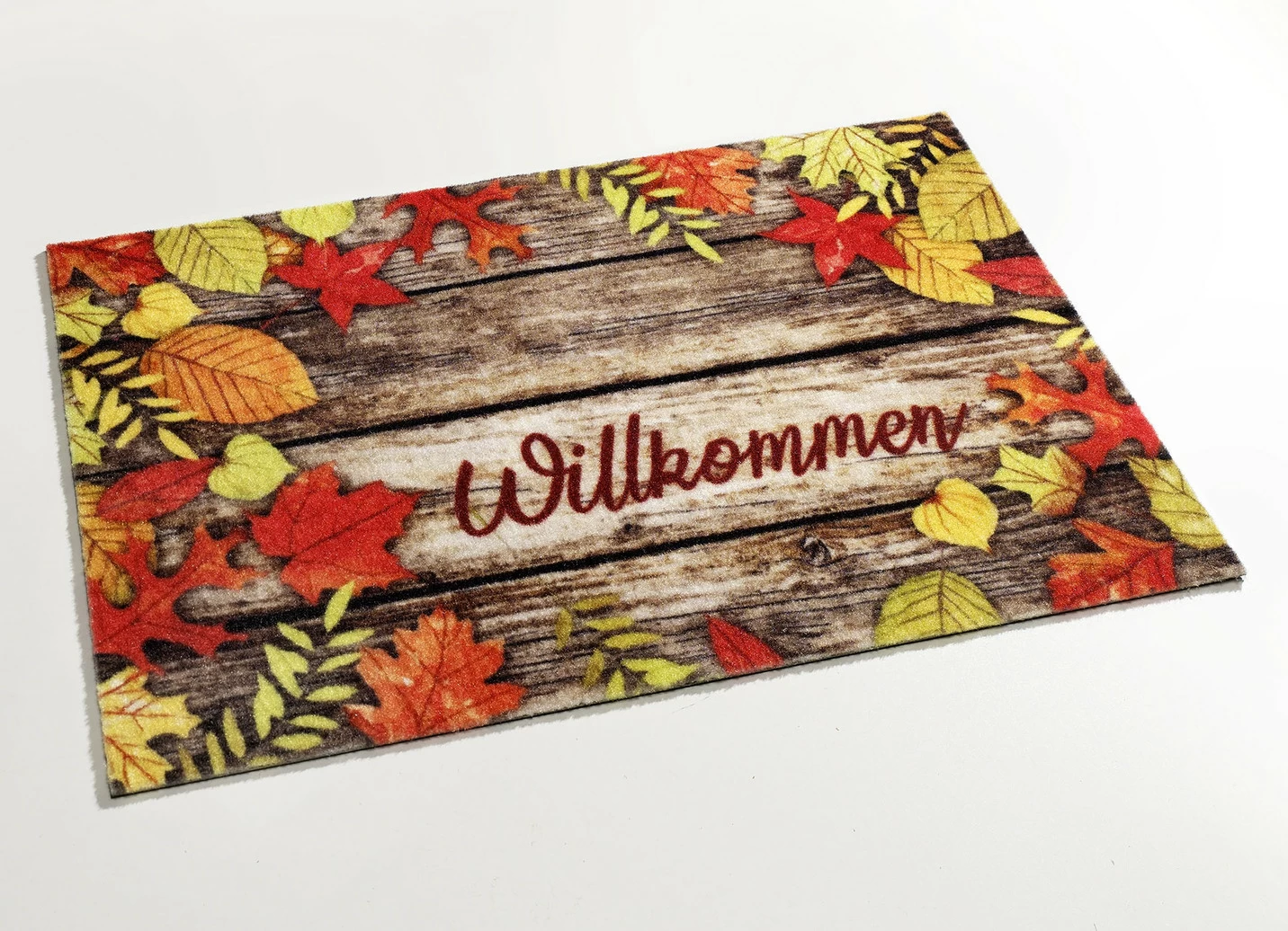 Fußmatte Herbstblätter mit rutschhemmender Rückseite