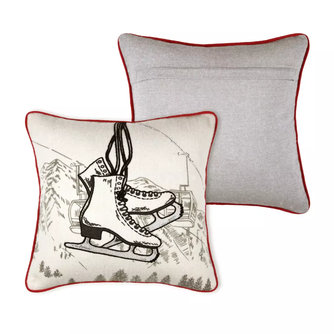 Coussin carré (40 cm) Albertville Gris
