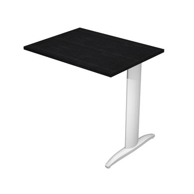 Retour direct pour Bureau Trend pieds métal - L80 - plateau imitation frêne noir - pieds alu