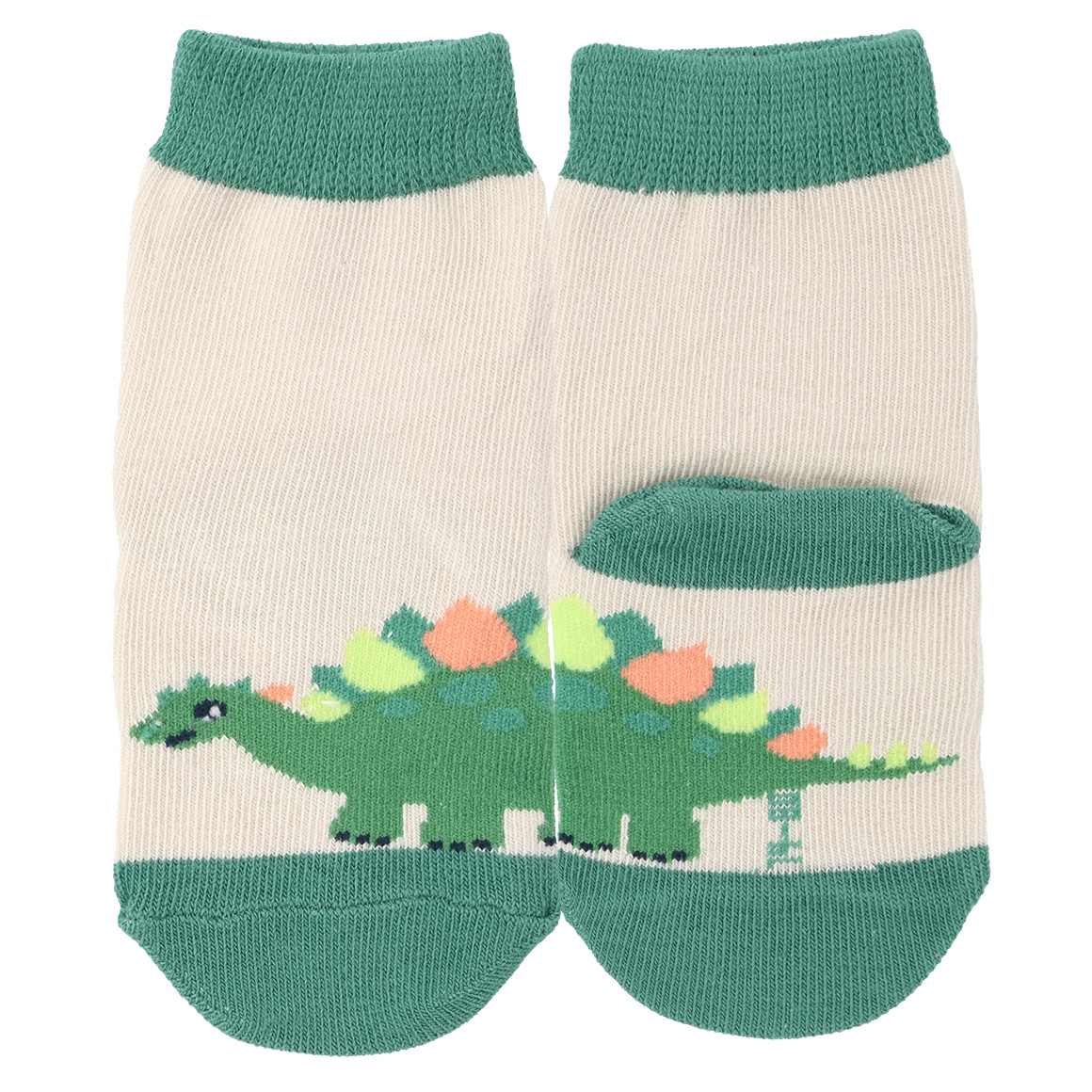 Topomini 5 Paar Baby Socken mit Dino-Motiven blau / grün / hellbeige