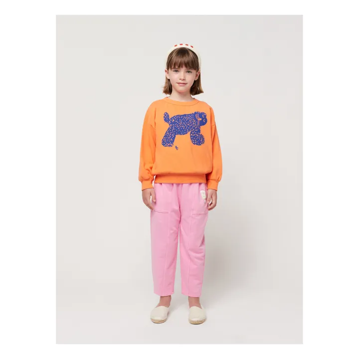 Bobo Choses Sweat Coton Bio Chat | Orange