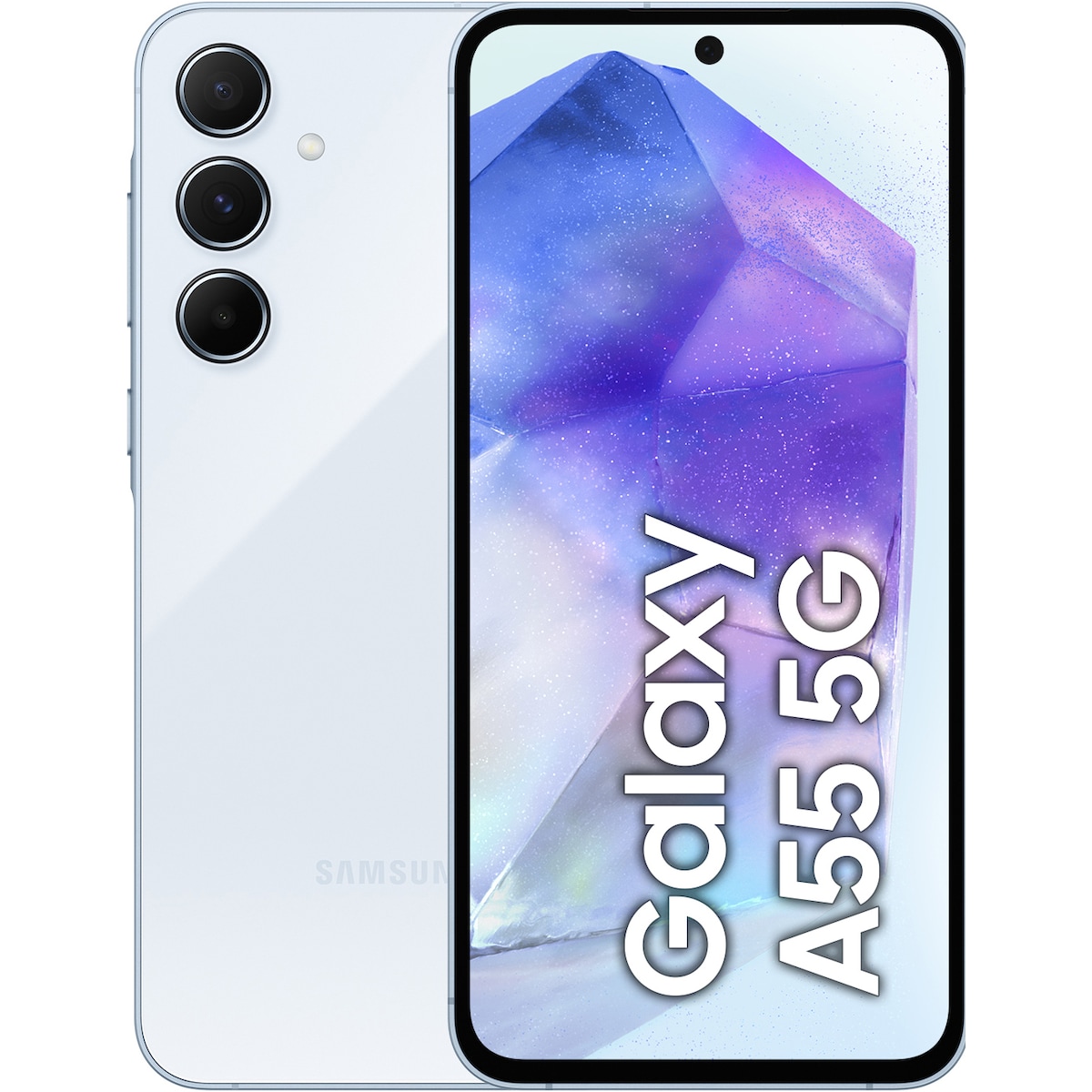 Samsung Galaxy A55 5G smarttelefon 8/256GB (lys blå)