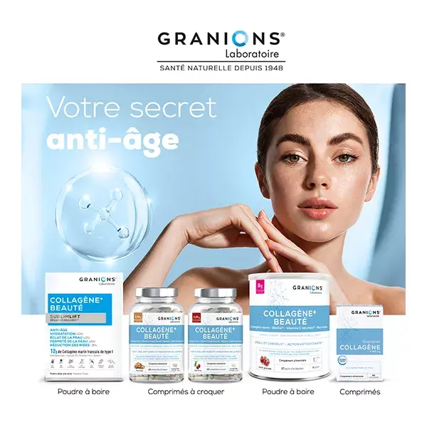Granions Collagène+ Beauté Cerise 120 comprimés à croquer