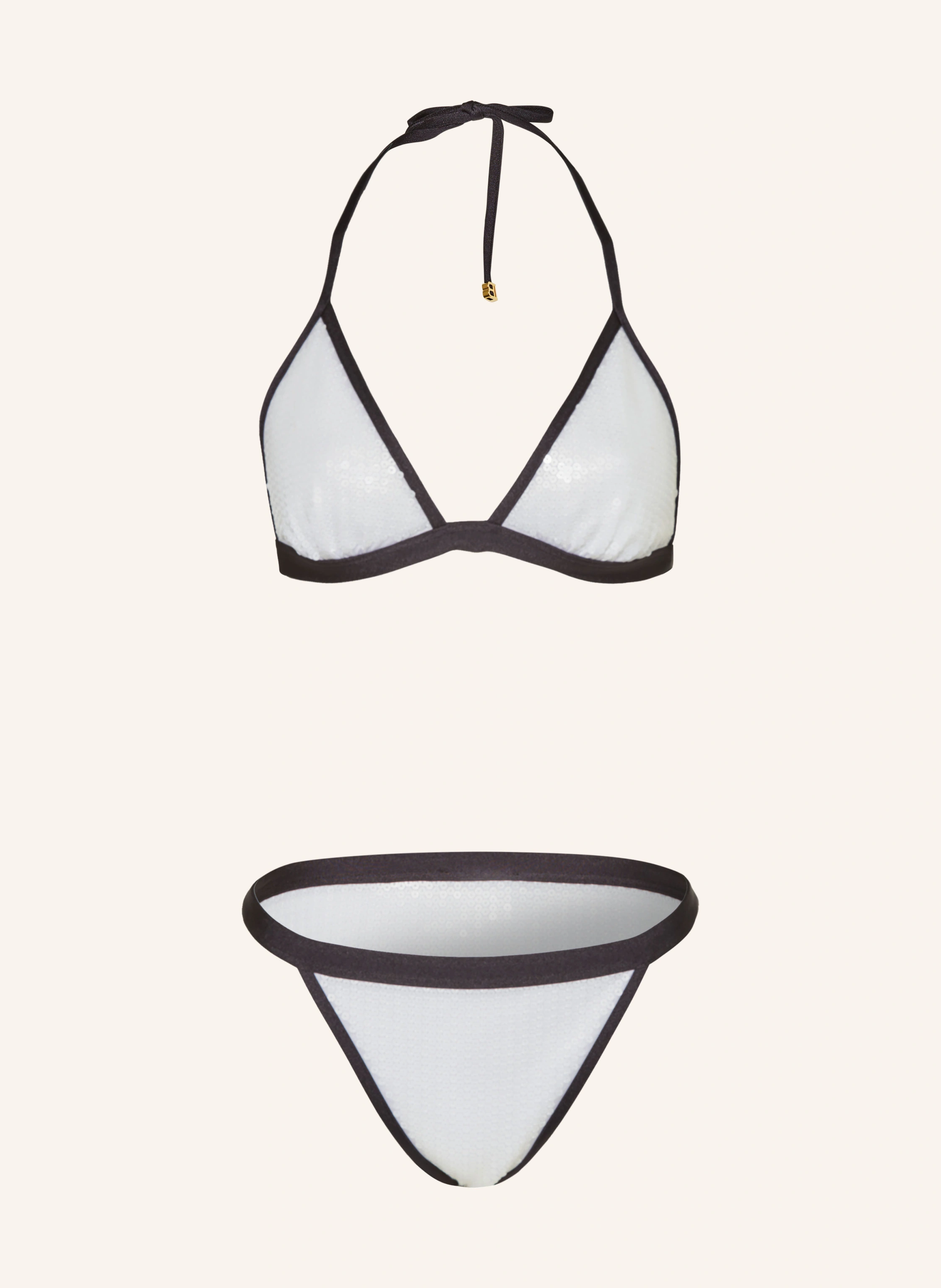 BALMAIN Triangel-Bikini mit Pailletten
