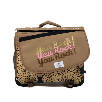 Cartable réversible You Rock 38 cm - 2 compartiments - safari - Pol Fox