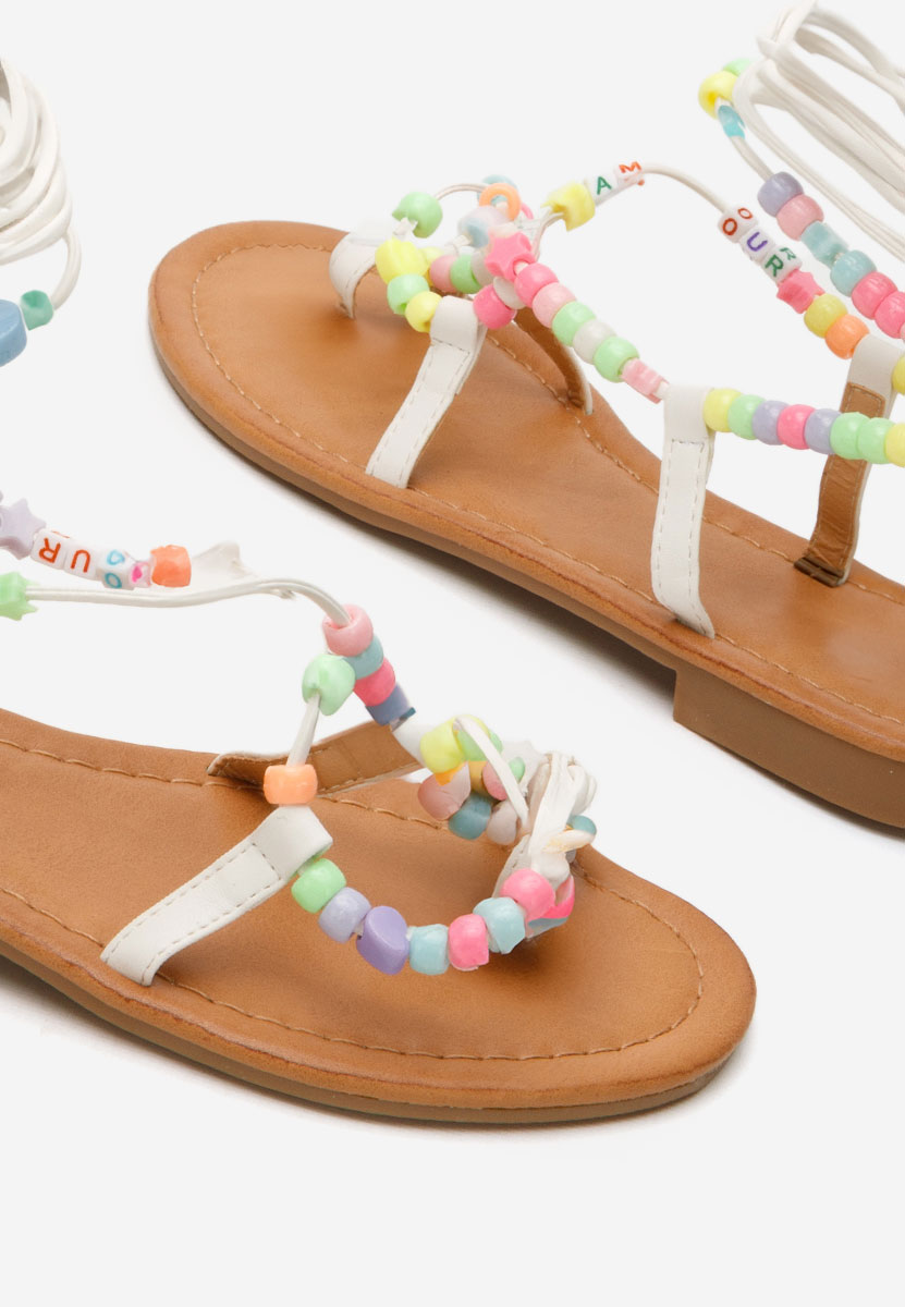 Sandales gladiateur blanches Bertha