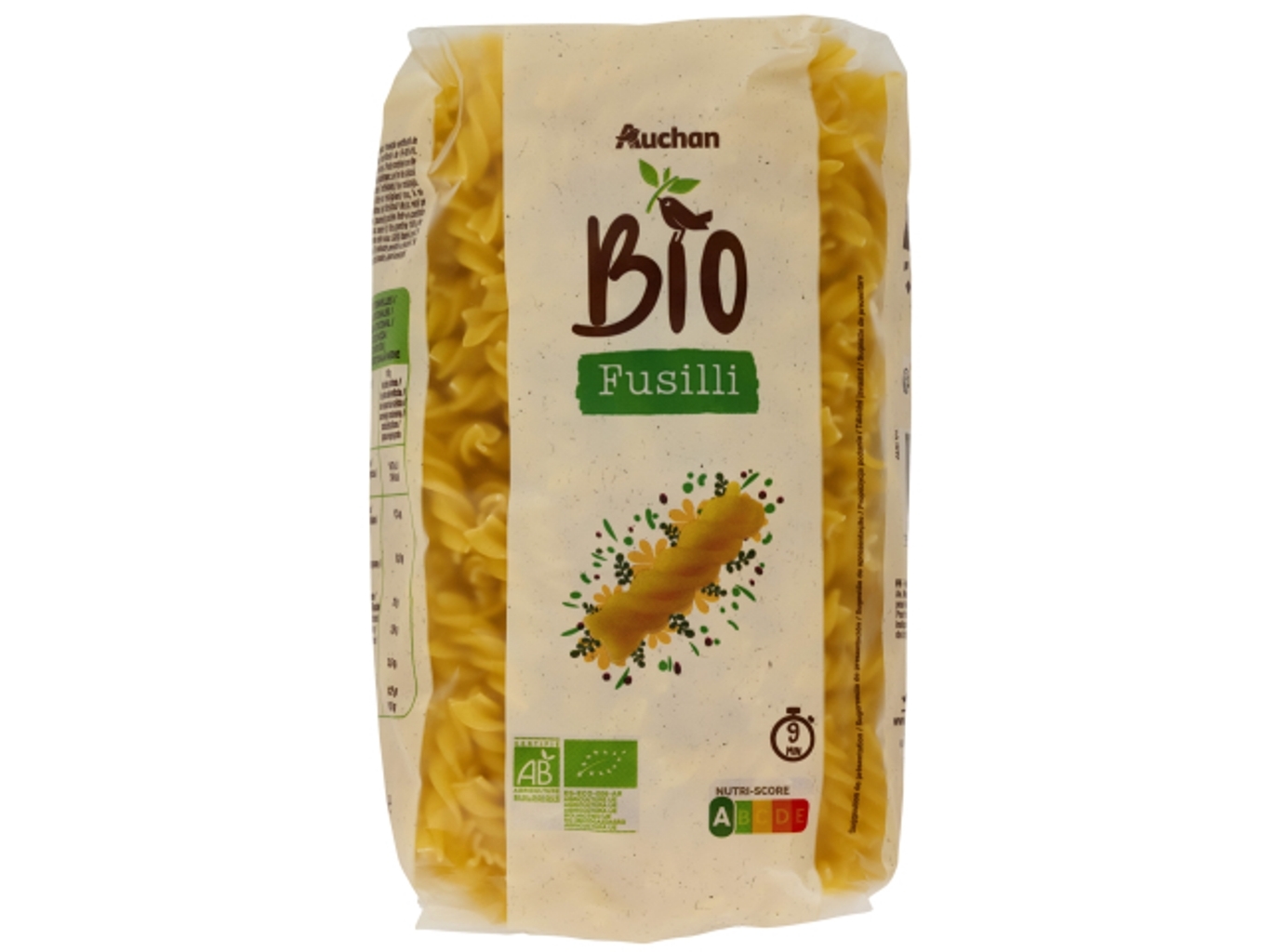 FUSILLI AUCHAN BIO 500G