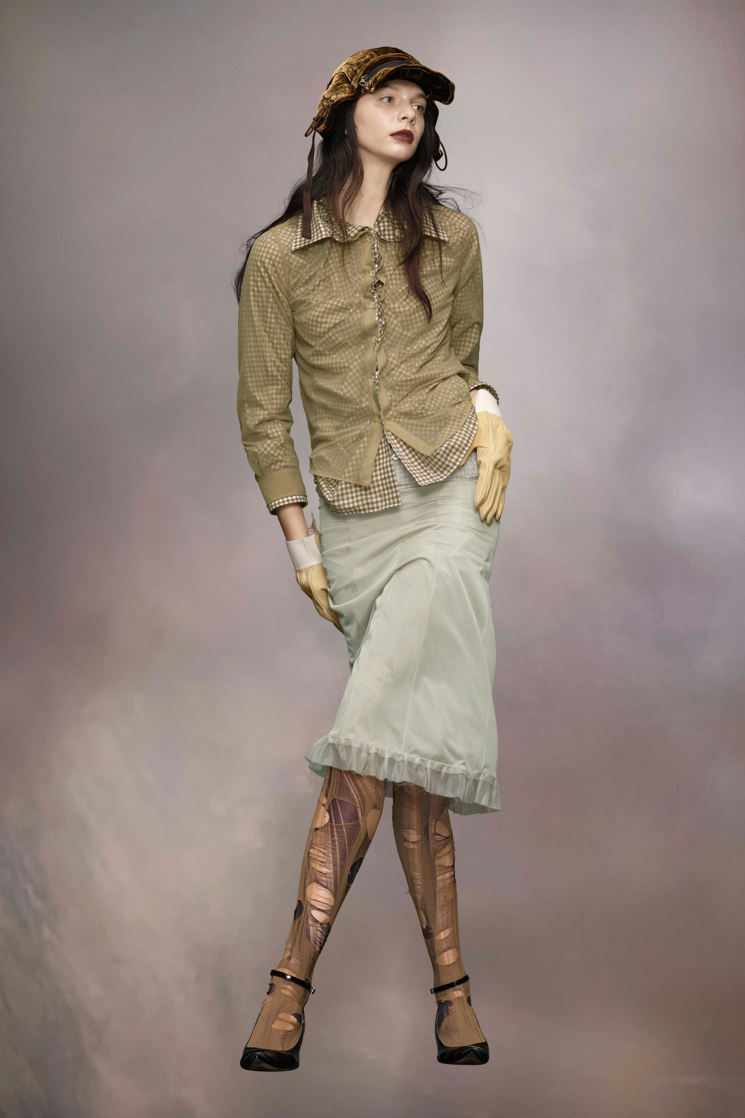 Chemise à superposition Marron