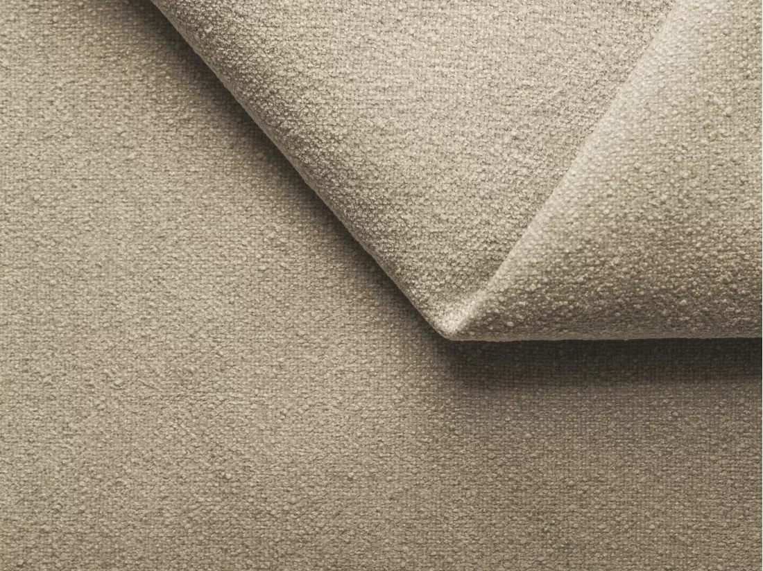Fauteuil en tissu bouclette - beige - AILANI