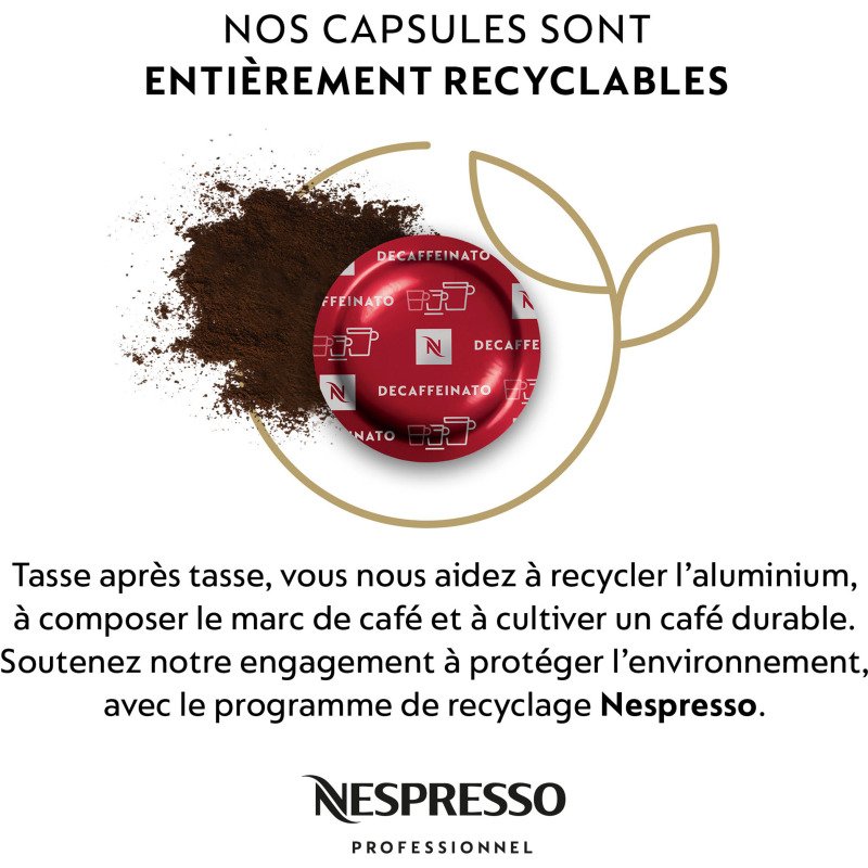 Capsule de café Nespresso Professionnel Decaffeinato - Boîte de 50