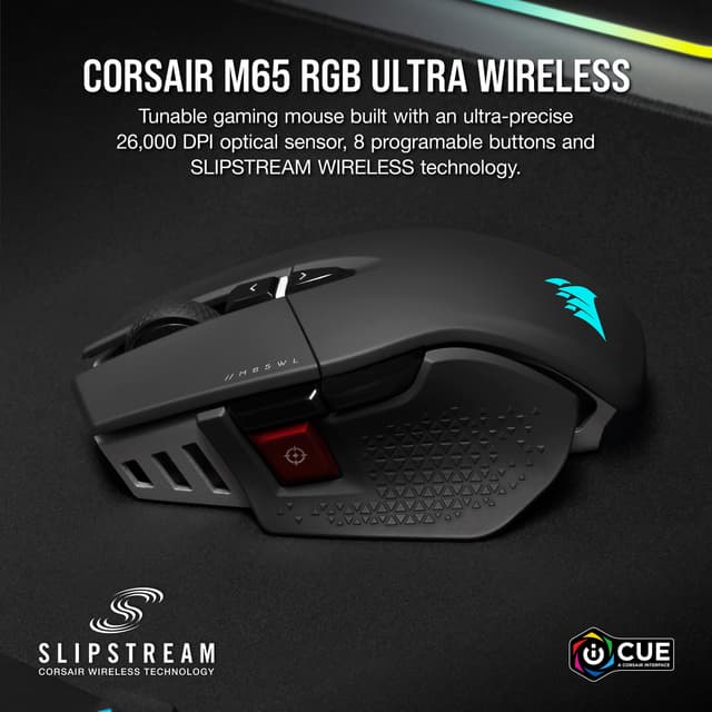 Corsair M65 RGB Ultra trådløs gaming-mus