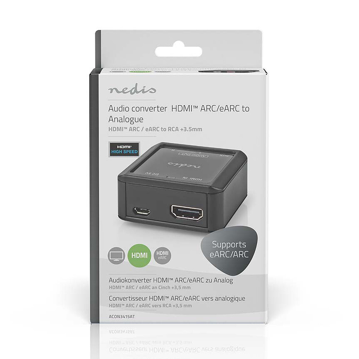 Nedis Convertisseur audio digital HDMI eARC vers RCA + 3.5 mm