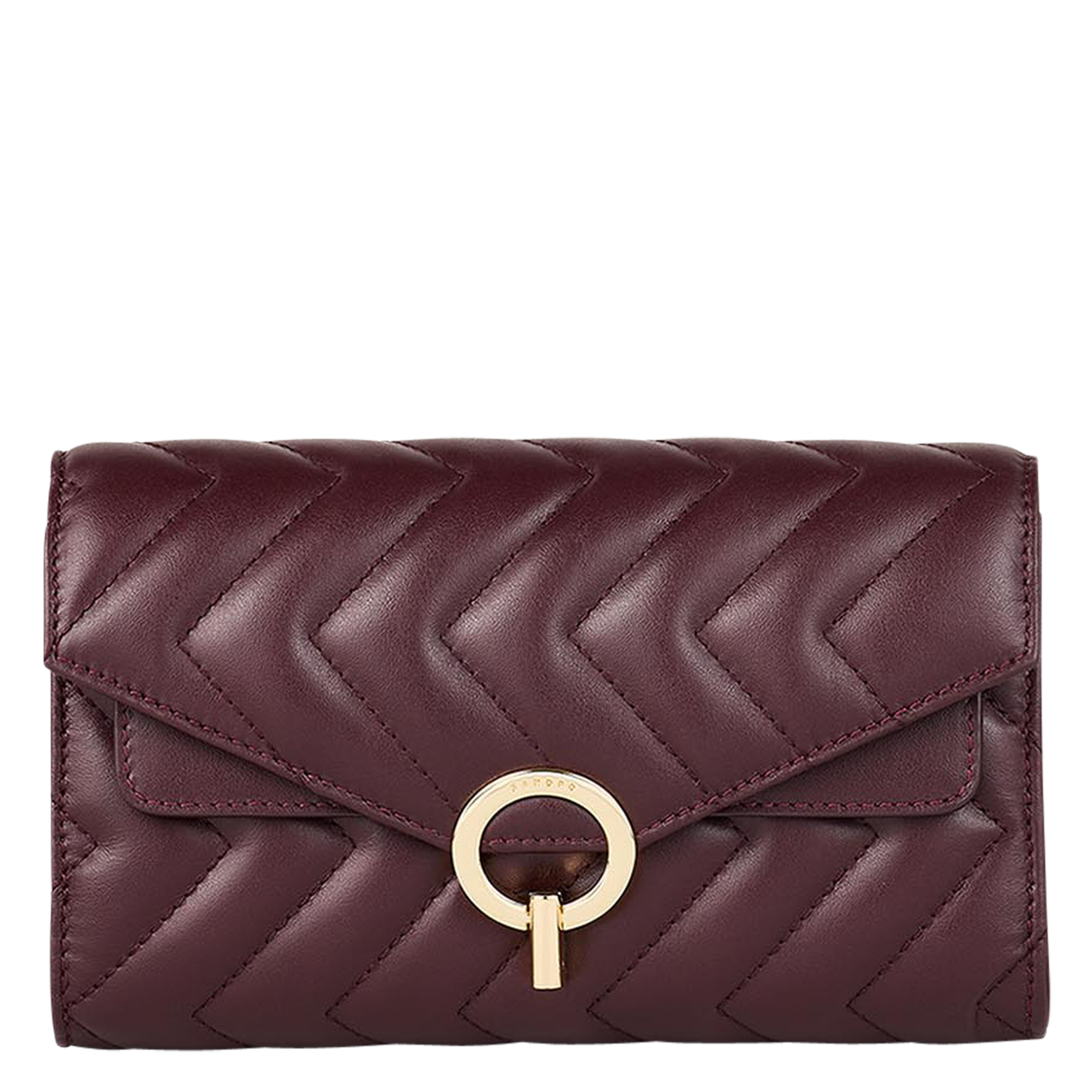 Pochette en cuir matelassée | Rouge