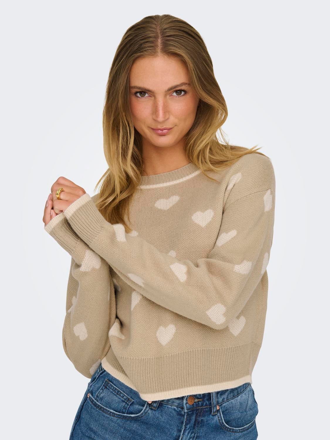 JDYROMANCE Strickpullover Crockery