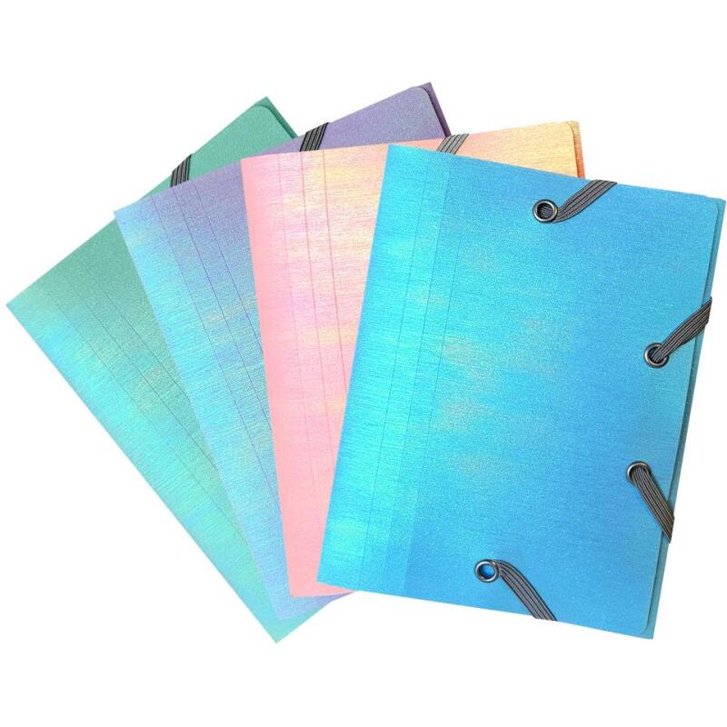 Chemises à élastiques 3 rabats PP Candy Tidy - A6 - Couleurs assorties