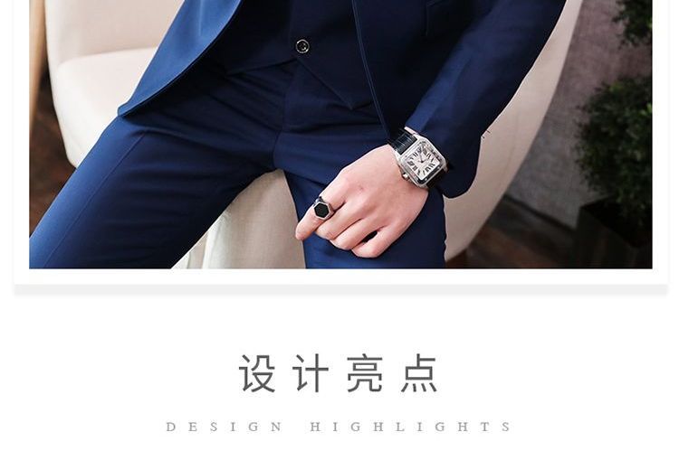 Bay Go Mall - Set: effen blazer + gilet met knopen + pantalon