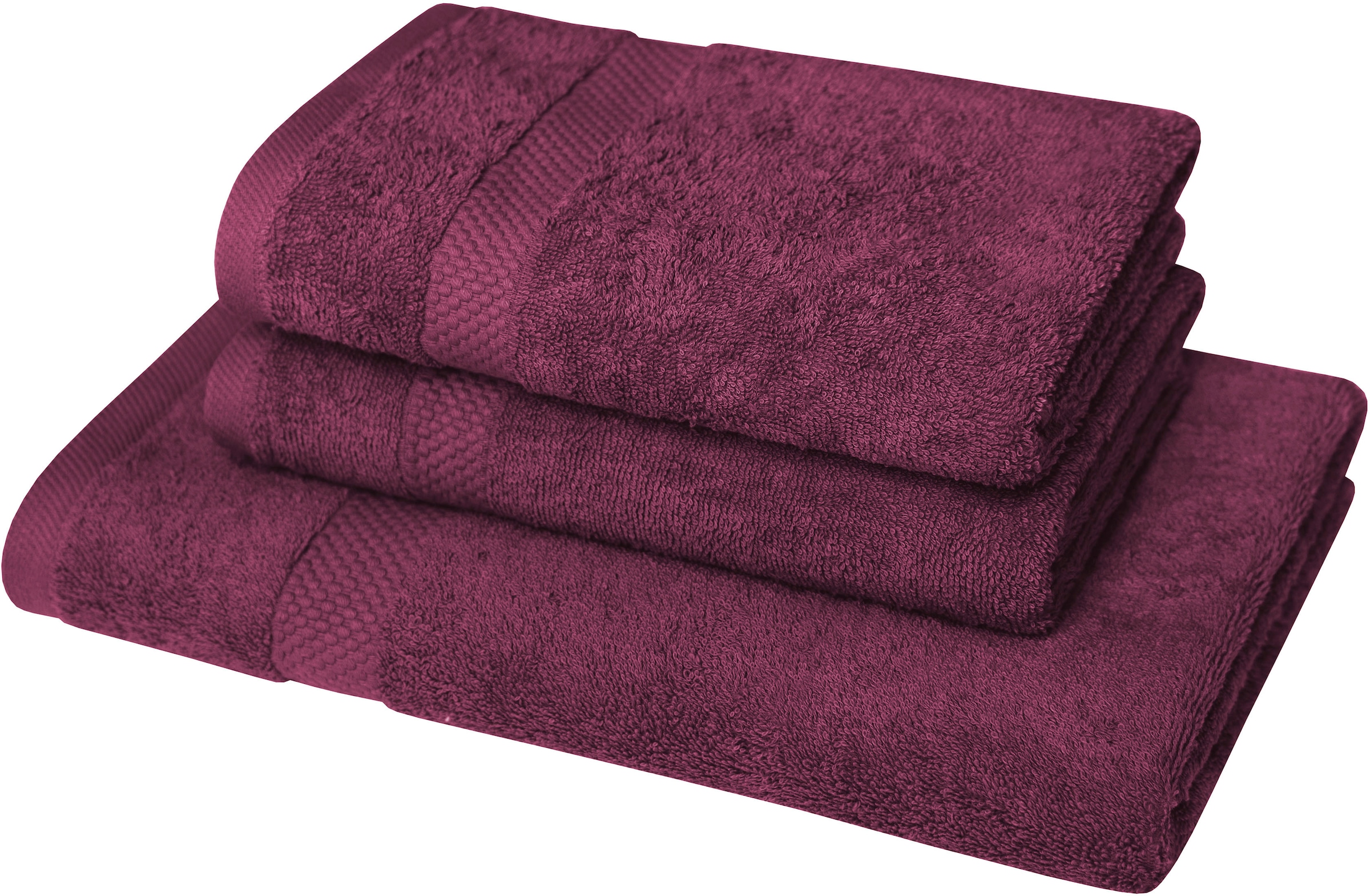 Dyckhoff Handtuch Set »Planet« Set 3 Stk. Walkfrottier 2 Handtücher (50x100cm), 1 Duschtuch (70x140cm)