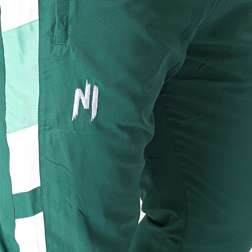 Pantalon Jogging A Bandes Uzi Vert Blanc