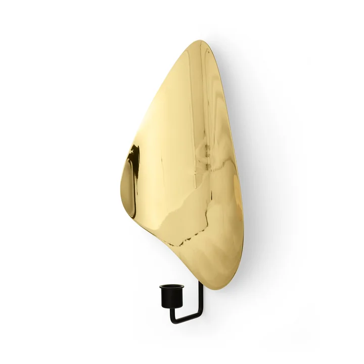 Audo - Flambeau Wandkerzenhalter, H 34 cm, schwarz / Messing poliert