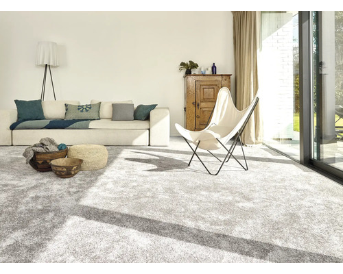 Luxe Shag Romantica grijs tapijt FB096 400 cm breed (per meter verkocht)
