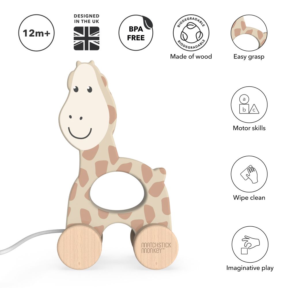 Matchstick Monkey Holz-Nachzieh-Spielzeug