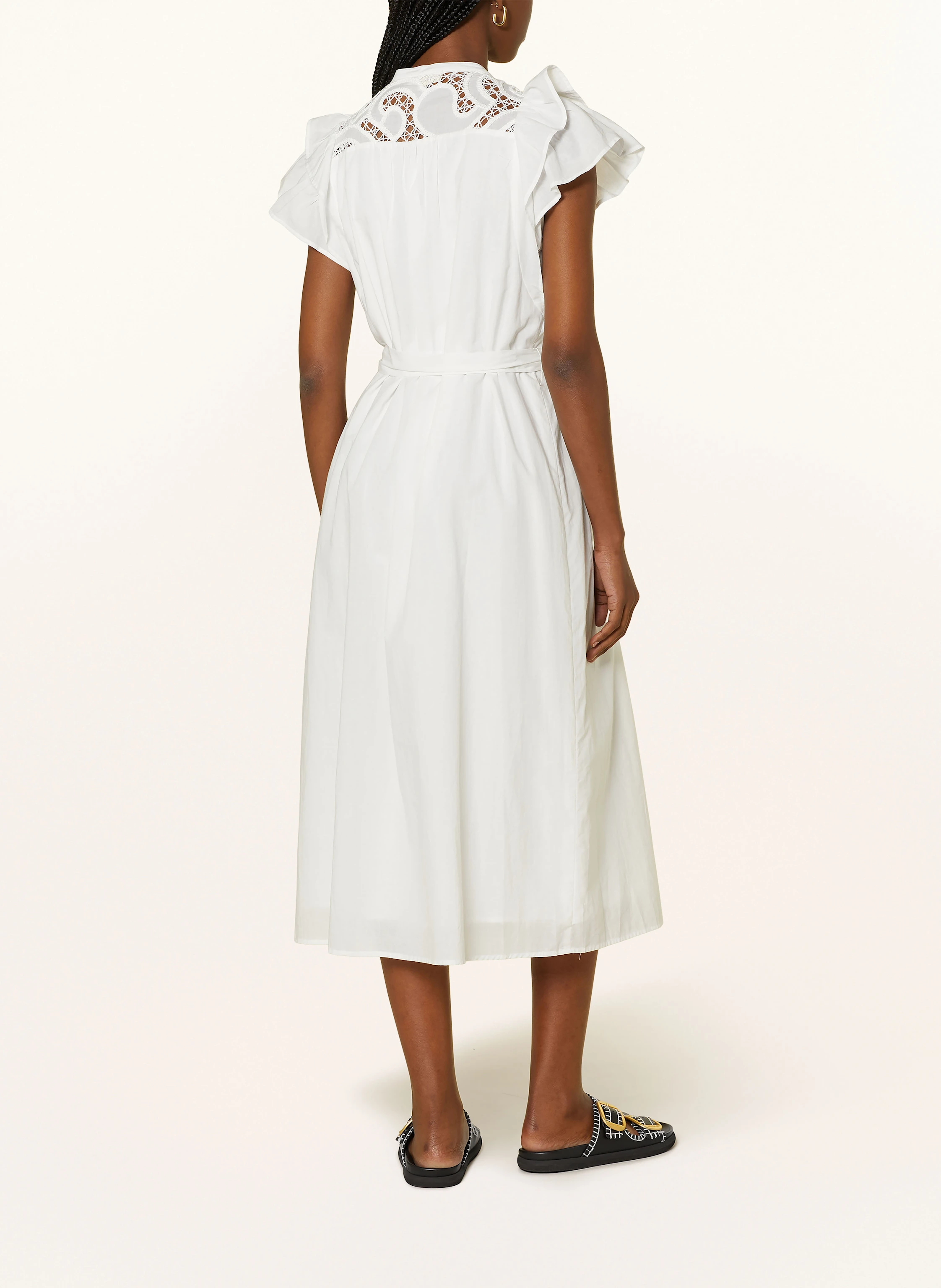 SUNCOO Kleid CEDRA mit Lochspitze