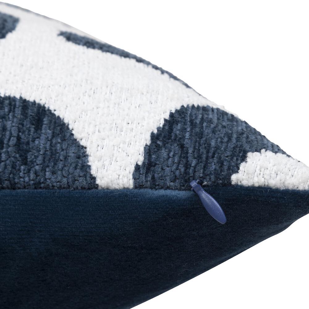 Atmosphera Coussin Blanc/Bleu jacquard Atmosphera Safina 40x40cm