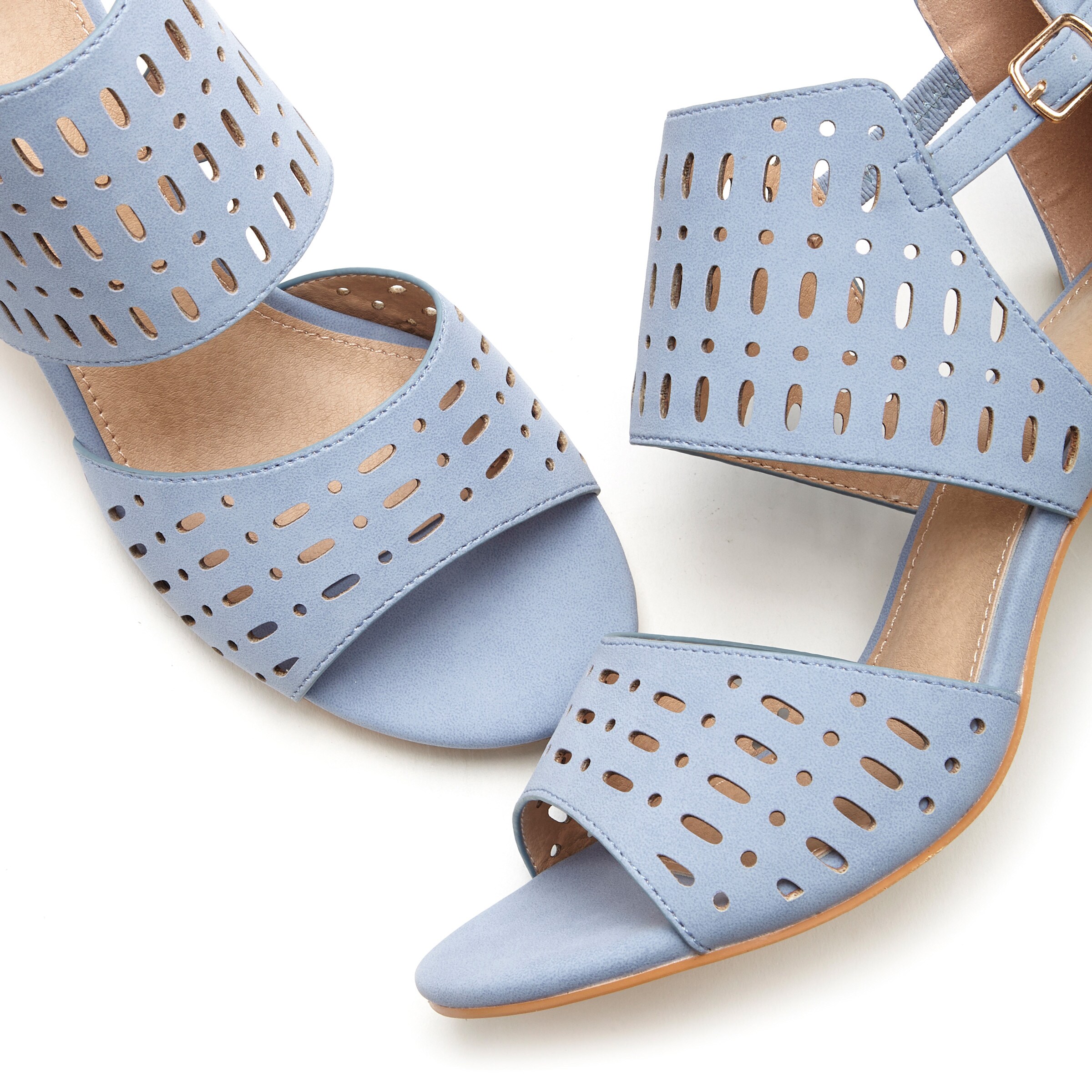 LASCANA Riemchensandalette in hellblau
