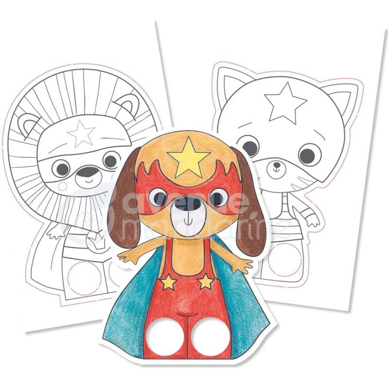 Graffy Puppet, Animaux Super Héros - Jaune