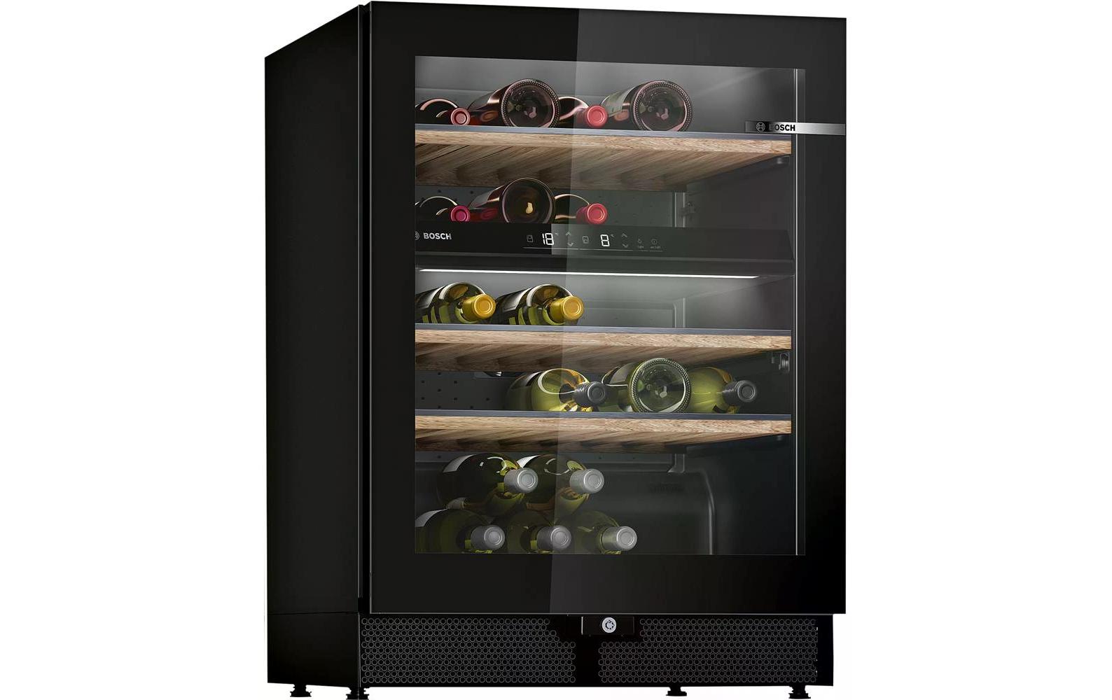 Weinkühlschrank KWK16ABGB Schwarz, Rechts, Wechselbar<br>Weintemperierschrank