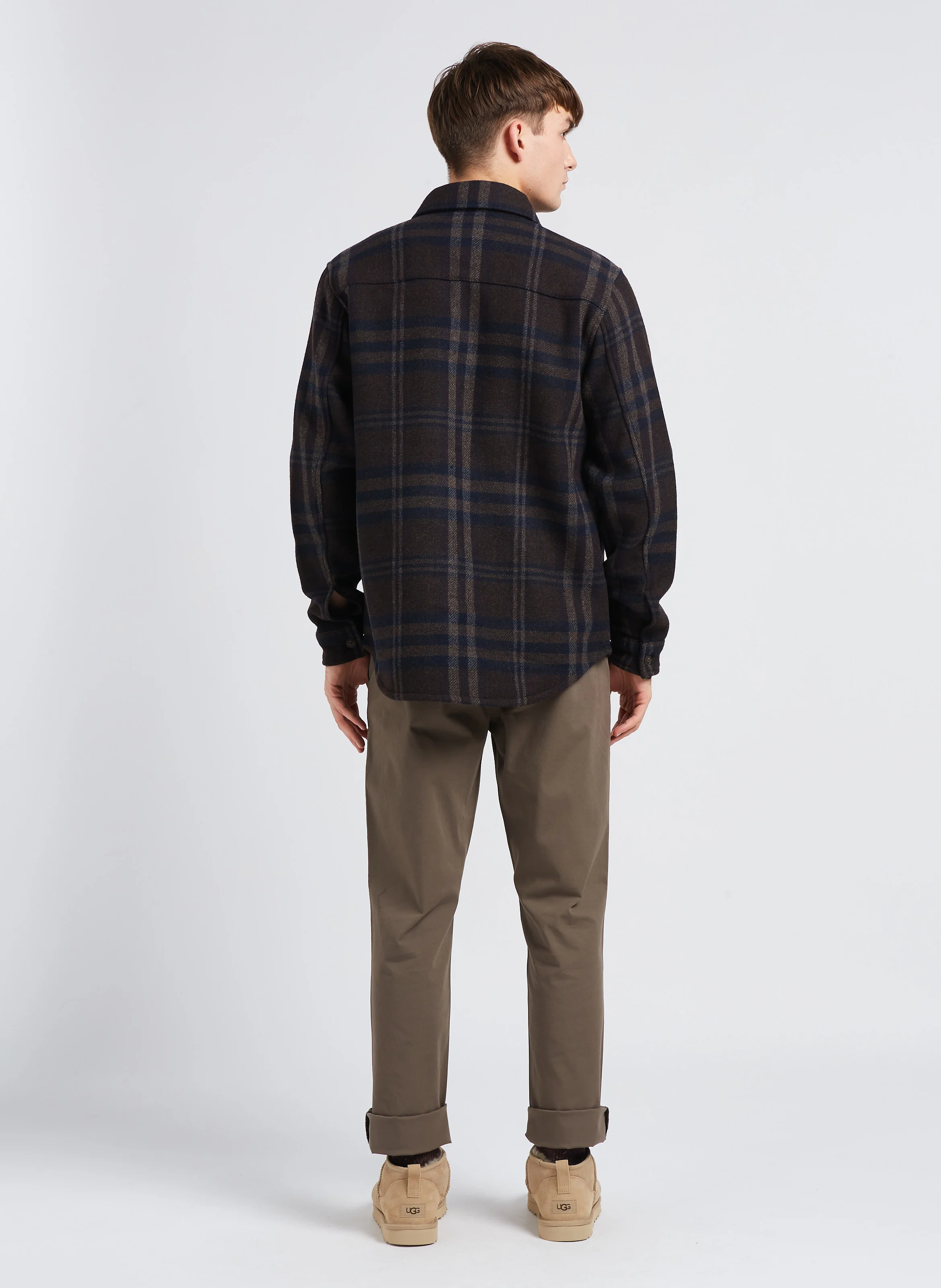 Pantalon chino en coton stretch | Kaki