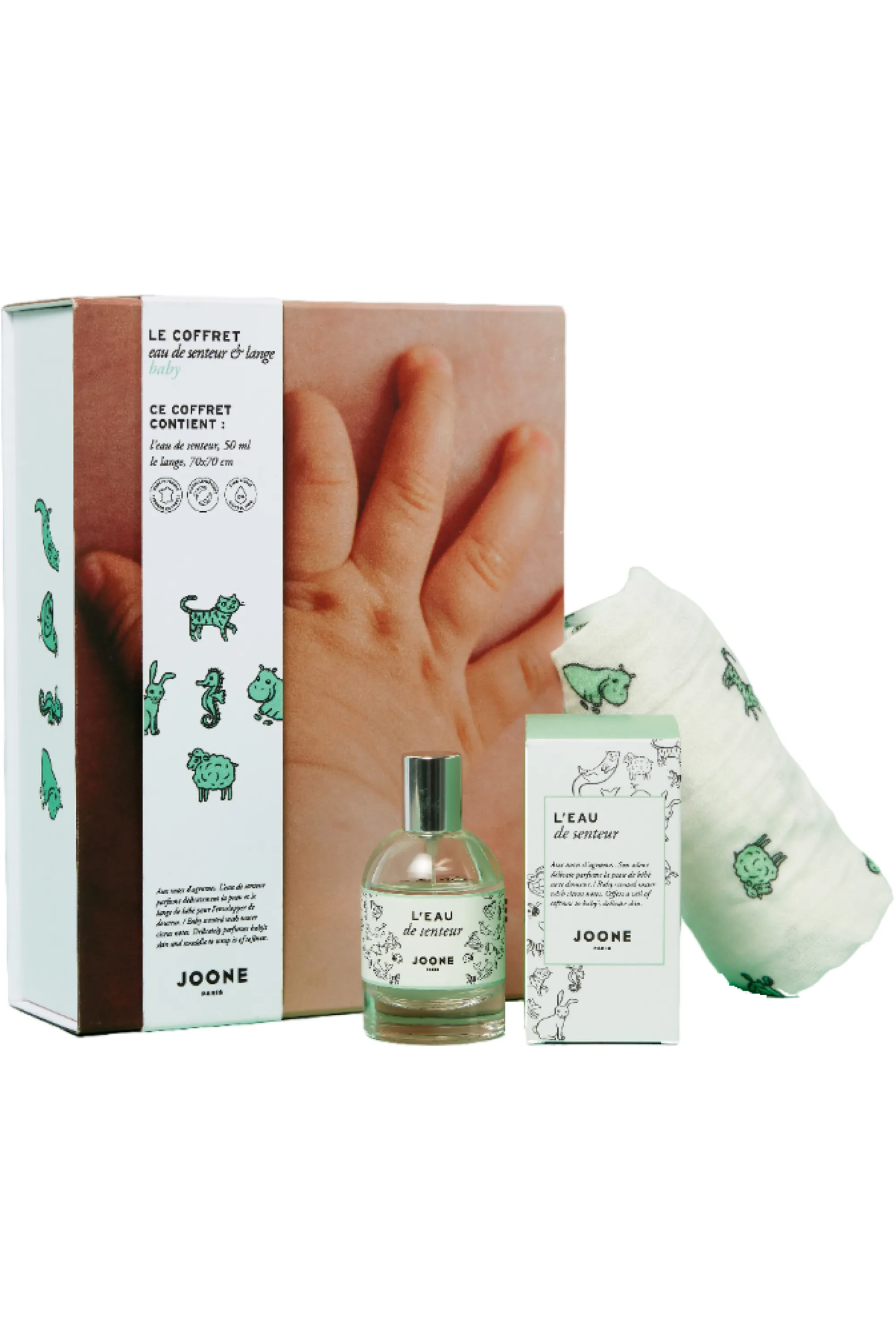 JOONE Coffret bébé eau de senteur et lange
