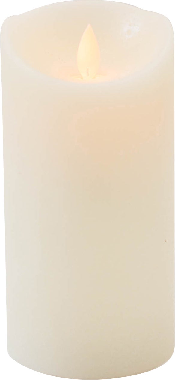 Anna's Collection LED stompkaars met timer Rustiek crème D 7,5 H 15 cm