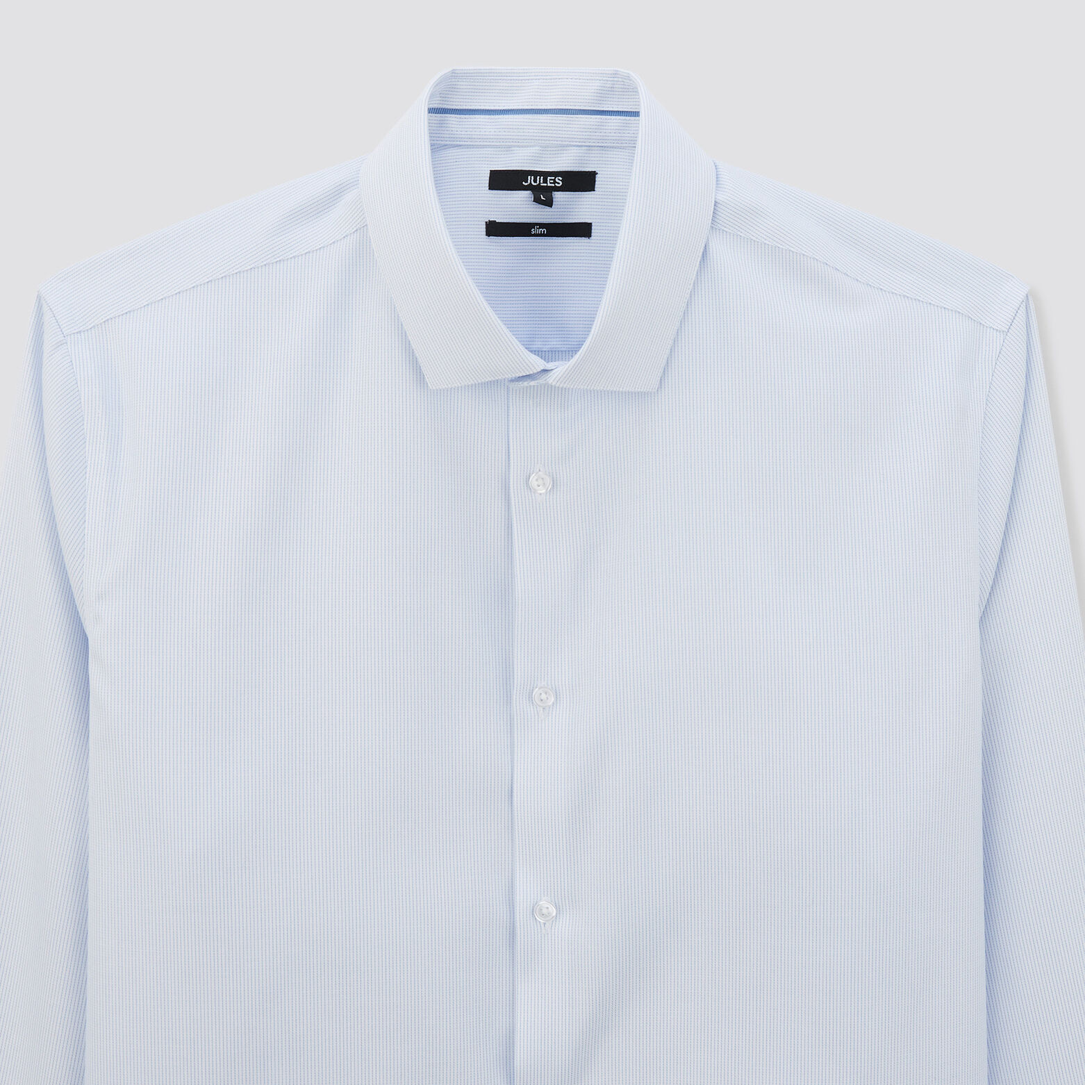 Chemise slim sans repassage rayures coton Blanc