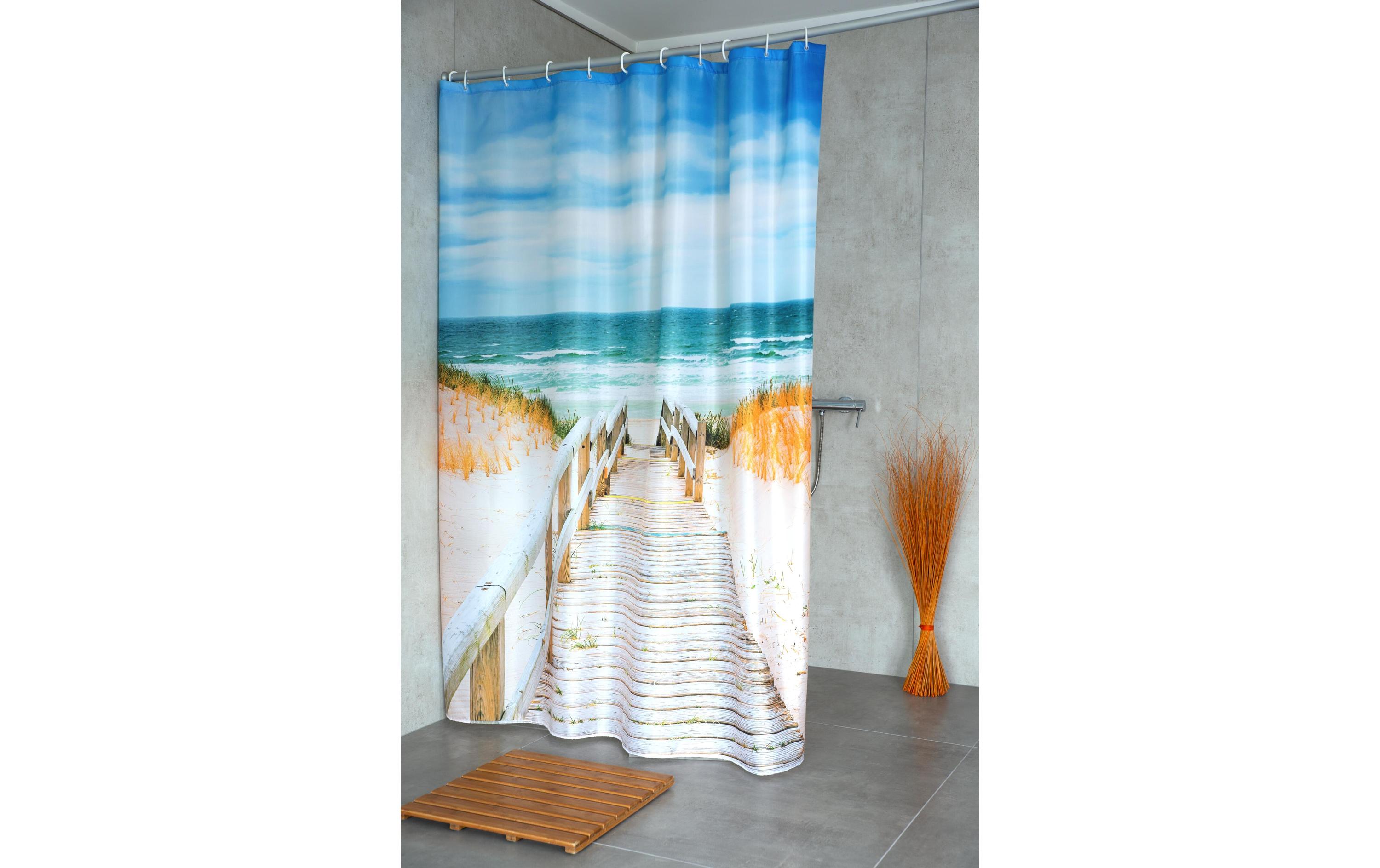 Duschvorhang Nordsee 180 x 200 cm, MehrfarbigTextil-Duschvorhang
