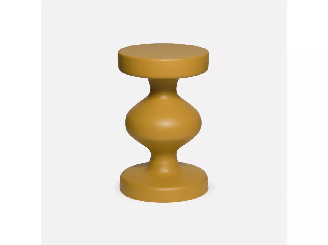 Table d'appoint. bout de canapé. table de chevet en métal. moutarde. Hawa Ø29.5 x H 47cm