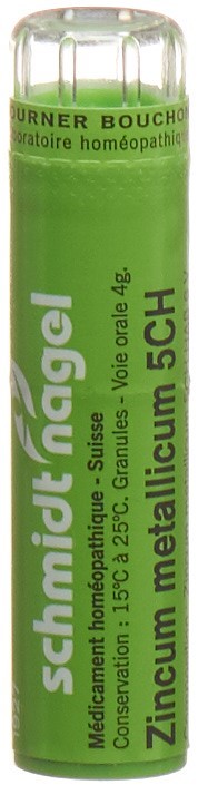 SCHMIDT-NAGEL Zincum metallicum 5 CH<br>4 g, Granulat